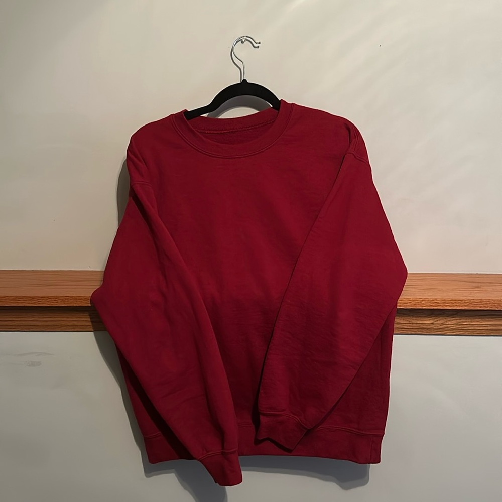 Burgundy Plain Crewneck